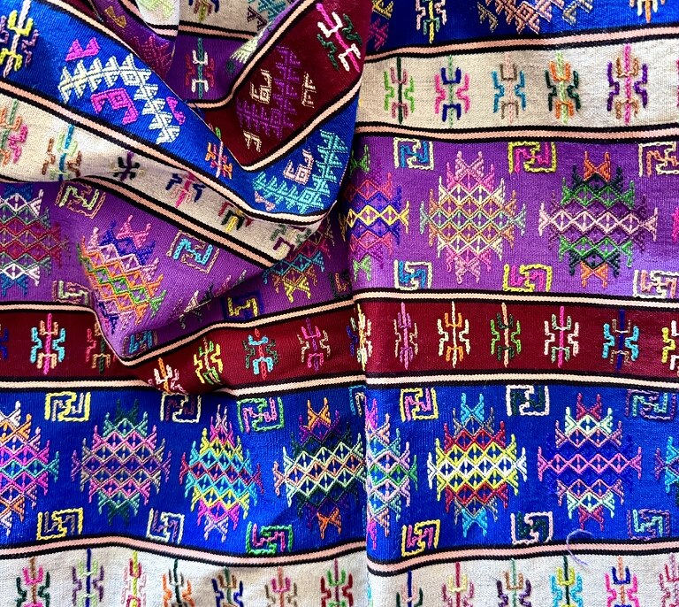 Half-kira hand-woven kira cloth; Bhutan