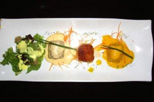 Sampler with sauces