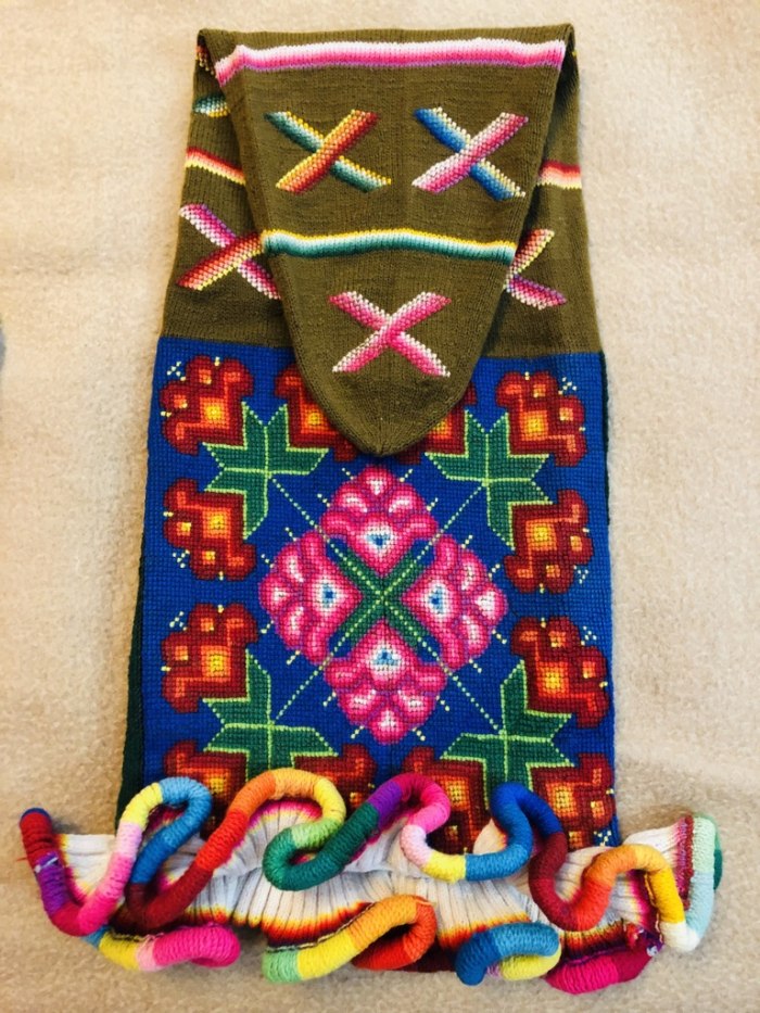 Colorful knitted hat from Peru.