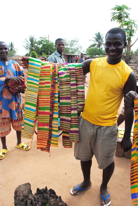 On the Ghana arts tour, we visit typical weaving villages.