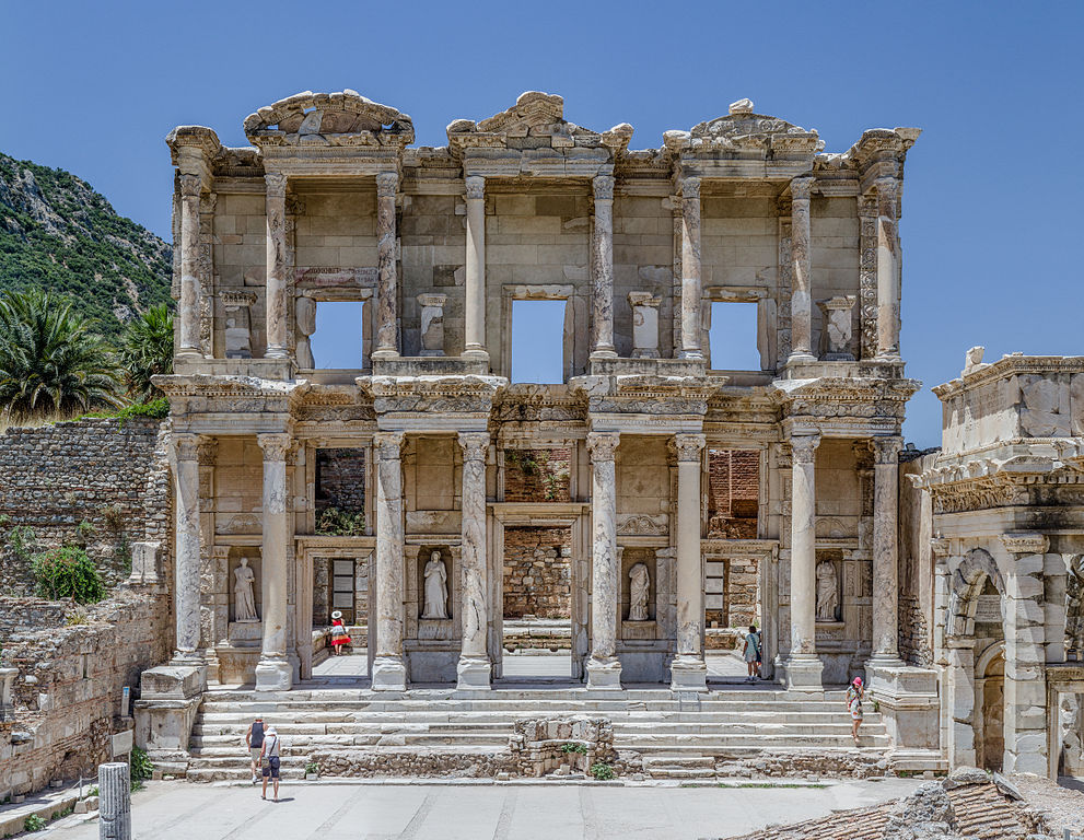 Celsus Library at the ancient Greek/Roman city of Ephesus, Turkey, UNESCO site.